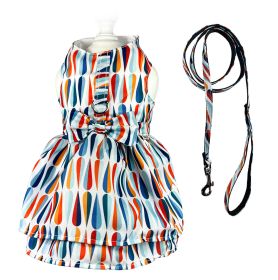 Chic Raindrop Harness Dress with Matching Leash (size: XL)