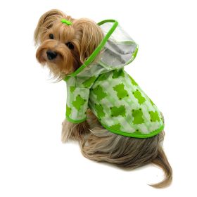 Clear View Froggy Raincoat with Fleece Lining and Detachable Hood (size: XL)