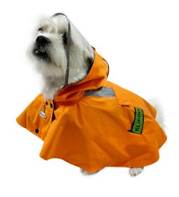 Clear View Poncho Raincoat with Reflective Stripes (size: XL)
