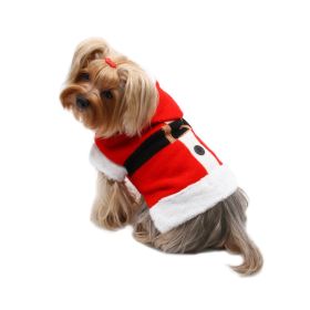 Santa Hooded Sweater with Soft Fur Trims (size: XL)