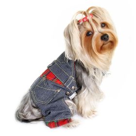 Adorable Stripy Denim Overall (click product for variations) (size: XS)
