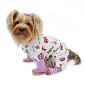 Ultra Soft Plush Minky Sweet Candies Pajamas (size: XS)
