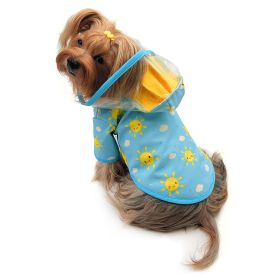 Clear View Happy Sunshine Raincoat with Fleece Lining and Detachable Hood (click product for variations) (size: XS)