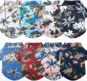 Hawaii Beach clothing for Dog (colour: Shirt Island Wind Lake Blue, size: XS (about 2-3 kg pet))