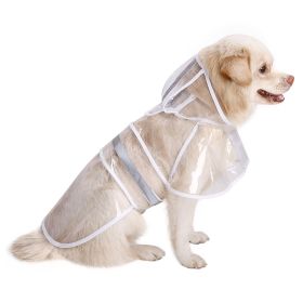Reflective Dog Raincoat, Hooded Poncho for Small to X-Large Dogs (Color: Clear, size: medium)
