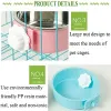 Set of 2 Crate Dog Bowl; Removable Stainless Steel Hanging Pet Cage Bowl Food & Water Feeder