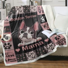 Boston Terrier Blanket for Dog Lovers, Plush Fleece Throw - Super Soft Cozy Frenchie Dog Blankets for Women (size: 130x150cm)