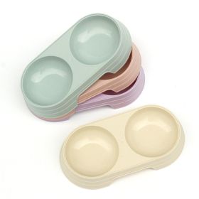 Double Drinking and Eating Dual-use Bowl (colour: Blue, size: Shuangwan of wheat)