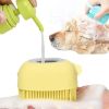 Bathroom Puppy Big Dog Bath Massage Glove Brush Soft Safety Silicone