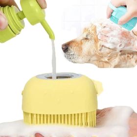 Bathroom Puppy Big Dog Bath Massage Glove Brush Soft Safety Silicone (Color: Blue, size: 8.5x7.9x5.5cm)
