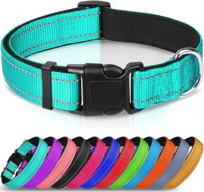 Soft Neoprene Padded Reflective Dog Collar (Color: Gray, size: X-Small (Pack of 1))