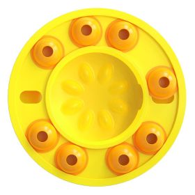 Dog Puzzle Interactive Food Dispenser (Color: Yellow)