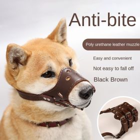 Dog mouth muzzle, anti-barking, anti-bite (colour: Black muzzle, size: M)