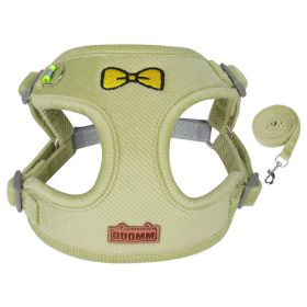 Harness and Dog Leash Set, Reflective (colour: green, Specification (L * W): XL)