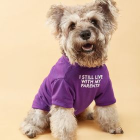 "I Still Live With My Parents" Dog T-Shirts (size: XL)