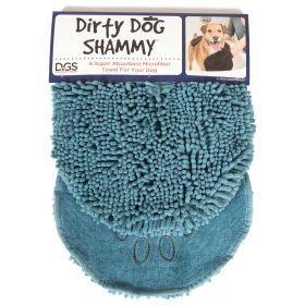 Dirty Dog Shammy Towel 13" x 31" x 0.5" (Color: Pacific Blue)