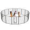 15 Panel 24, 32, or 40 Inches Height Dog Playpen with Lock and Large Door