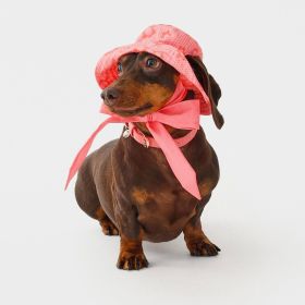 Floral Sun Bucket Hat For Dog (size: L/XL)