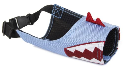 Adjustable Dog Muzzle (Color: Blue, size: large)