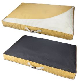 Dog Helios 'Immortal-Trek' Waterproof Rectangular Dog Bed (Color: Yellow, size: large)