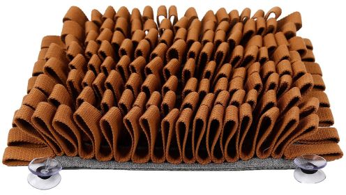 Pet Life 'Sniffer Grip' Interactive Anti-Skid Suction Snuffle Mat (Color: Brown)