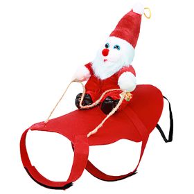Santa Claus with Bell Riding a Dog Costume (size: S)