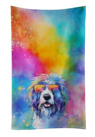 Old English Sheepdog Hippie Dawg Kitchen Towel Dish Cloths Guest Hand Towel Decorative Bathroom Towel for Face,Tea, Dishcloth, Kitchen and Bath (Default: Default)