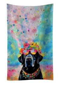 Black Labrador Hippie Dawg Kitchen Towel Dish Cloths Guest Hand Towel Decorative Bathroom Towel for Face,Tea, Dishcloth, Kitchen and Bath (Default: Default)