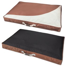 Dog Helios 'Immortal-Trek' Waterproof Rectangular Dog Bed (Color: Brown, size: small)