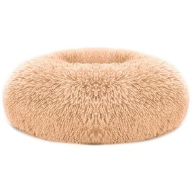 Cozy Nest Dog Bed (Color: Brown, size: M)