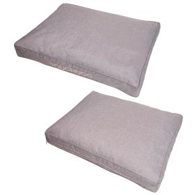 Touchdog 'Hushky' Water-Resistant Premium Rectangular Dog Mat (Color: Grey, size: small)