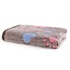 Soft Heart Claw Print Pet Blanket