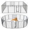 15 Panel 24, 32, or 40 Inches Height Dog Playpen with Lock and Large Door