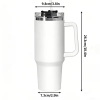 1pc Cute Bow Yorkshire Terrier Tumbler, Floral Printed Stainless Steel Car Cup, Adorable Pet Water Bottle for Dog Lovers, Portable Girly Travel Mug