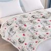 Shih Tzu Sherpa Throw Blanket - Super Soft Fuzzy Cozy Warm Red Hearts Dog Blanket Thick Plush Fluffy Blankets