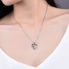 Heart Shaped Dog Paw Necklace 925 Silver
