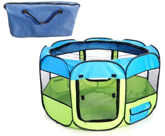 All-Terrain' Lightweight Easy Folding Wire-Framed Collapsible Travel Pet Playpen 1 (size: medium)