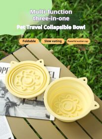 3-in-1 Pet Travel Collapsible Bowl (Color: Green, size: 650ml)