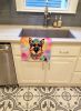 German Shepherd Hippie Dawg Kitchen Towel Dish Cloths Guest Hand Towel Decorative Bathroom Towel for Face,Tea, Dishcloth, Kitchen and Bath