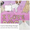 Dog Bone Print Comforter Set Puppy Bedding Set for Kids Girls Boys Watercolor Bed Set Dog Lover Gifts Blue Purple Pink (4 Piece)
