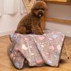 Soft Heart Claw Print Pet Blanket