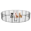 16 Panel 24, 32, or 40 Inches Height Dog Playpen with Lock and Large Door