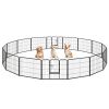 16 Panel 24, 32, or 40 Inches Height Dog Playpen with Lock and Large Door