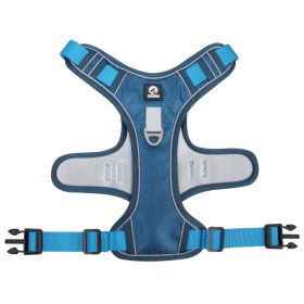 Dog Chest Strap Reflective Harness (colour: Lake blue, Specification (L * W): L)