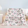Shih Tzu Sherpa Throw Blanket - Super Soft Fuzzy Cozy Warm Red Hearts Dog Blanket Thick Plush Fluffy Blankets