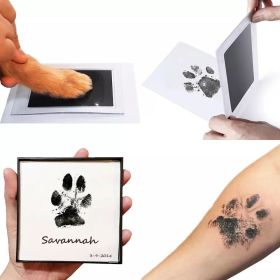 Pet Handprint And Footprint Kit For Dog (Color: Black, size: pack of 2)