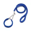 Eight-strand nylon braided dog leash and collar combo