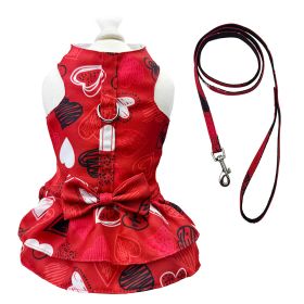 Abstract Hearts Harness Dress with Matching Leash (size: M)