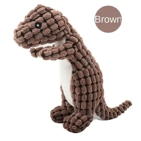 Dinosaur Plush Squeaker Toy (Color: coffee)