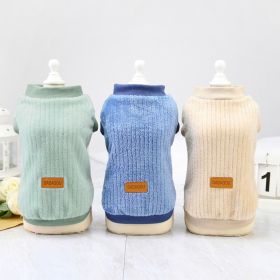 Warm Winter Plush Dog Sweater (Color: Emerald, size: L)
